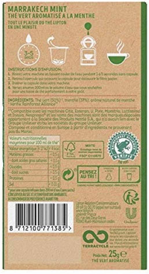 Lipton Thé Vert Marrakech Mint (Lot de 4x10 Capsules) – Image 9