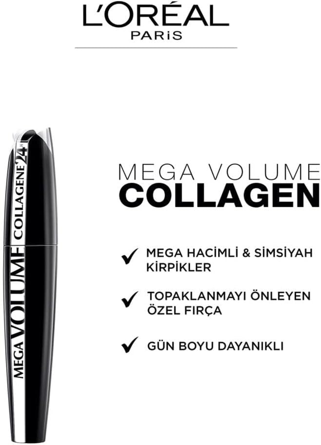 L'Oréal Paris Mascara Méga Volume Collagène Black – Image 3
