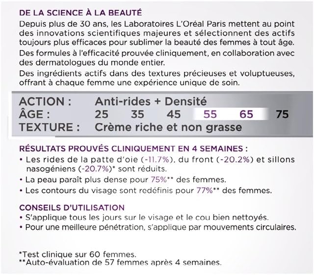 L'Oréal Paris - Crème de Jour Anti-Âge Fortifiante - À partir de 55 ans - Age Expertise - 50 ml – Image 4