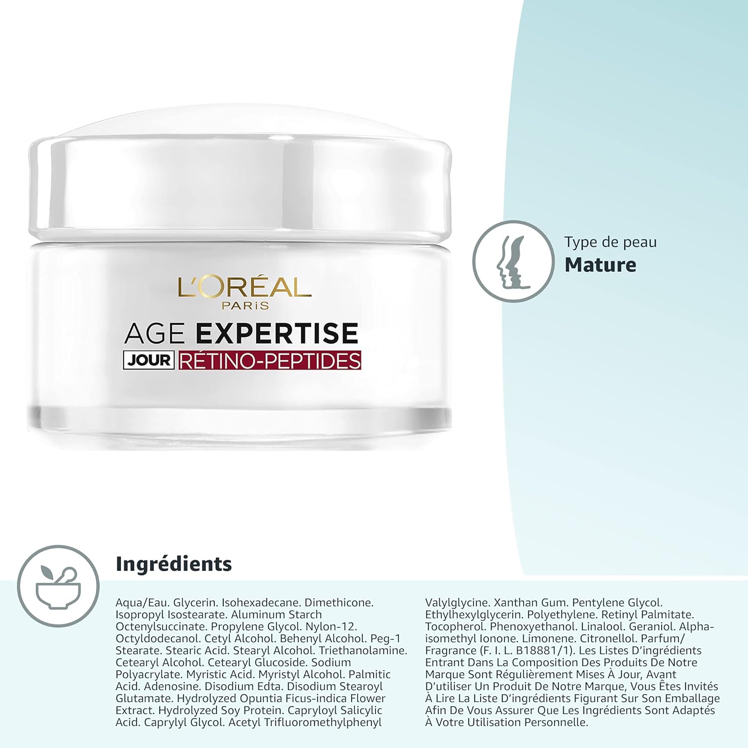 L'Oréal Paris - Crème de Jour Anti-Âge Hydratante - Soin Anti-Rides Intensif -À partir de 45 ans - Age Expertise - 50 mL – Image 5