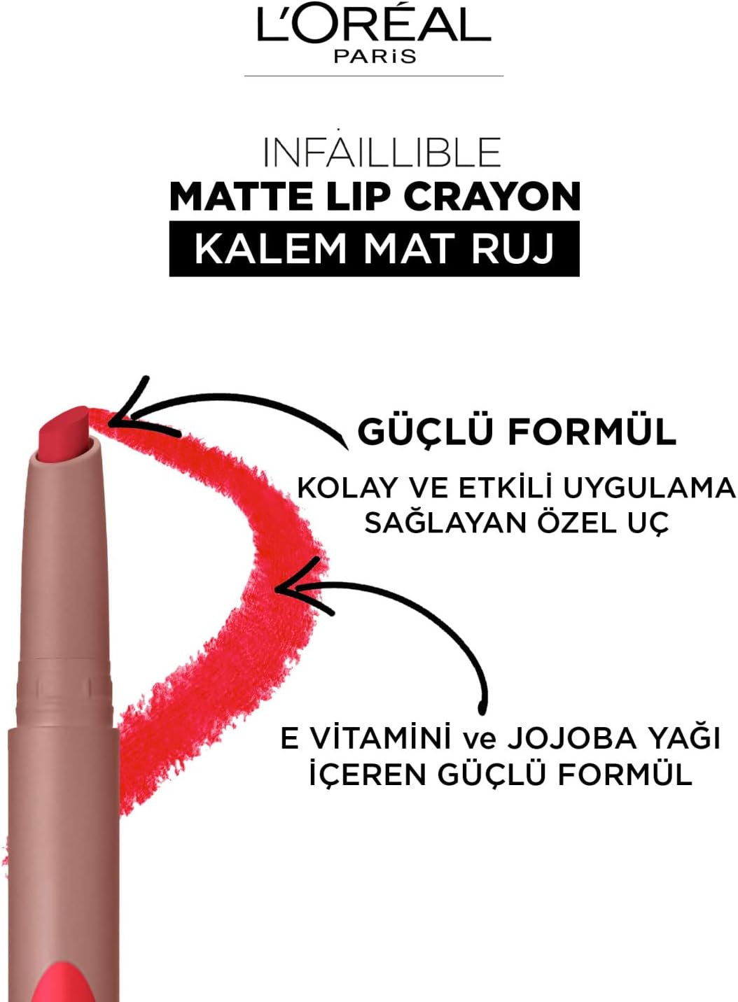 L'Oréal Paris Infaillible Matte Crayon Rouge à Lèvres 105 Sweet & Salty – Image 3